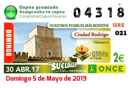 Sueldazo ONCE premiado el Domingo 30/4/2017