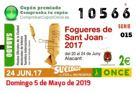 Sueldazo ONCE premiado el Sabado 24/6/2017