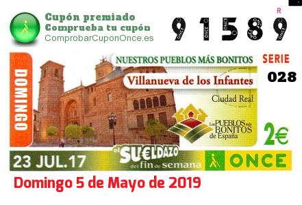 Sueldazo ONCE premiado el Domingo 23/7/2017