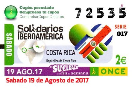 Cupón premiado en este sorteo