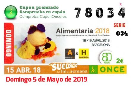 Sueldazo ONCE premiado el Domingo 15/4/2018