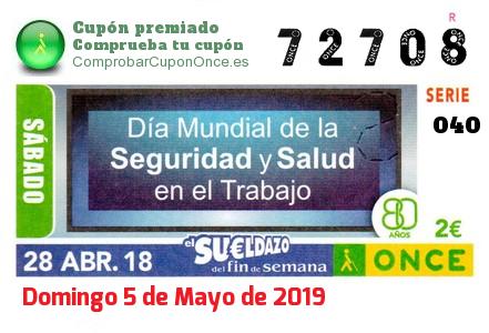 Cupón premiado en este sorteo