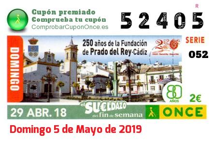 Sueldazo ONCE premiado el Domingo 29/4/2018