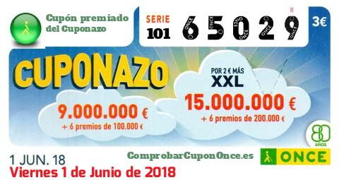 Cupón premiado en este sorteo