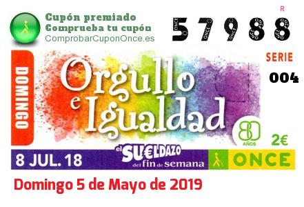 Sueldazo ONCE premiado el Domingo 8/7/2018