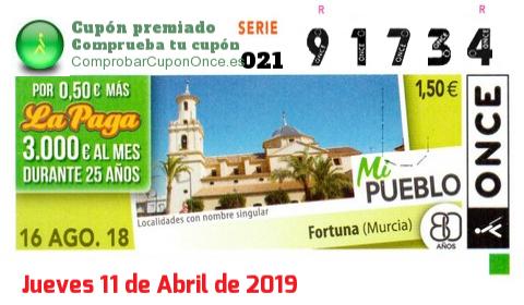 Cupón premiado en este sorteo