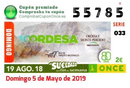 Cupón premiado en este sorteo