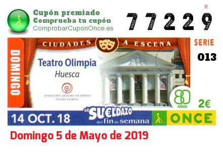 Sueldazo ONCE premiado el Domingo 14/10/2018