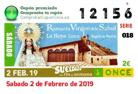 Sueldazo ONCE premiado el Sabado 2/2/2019