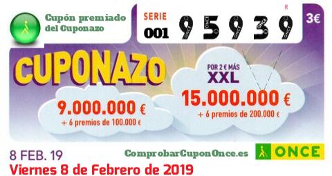 Cupón premiado en este sorteo