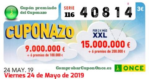 Cupón premiado en este sorteo