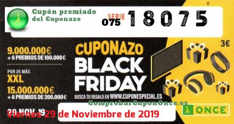 Cupón premiado en este sorteo