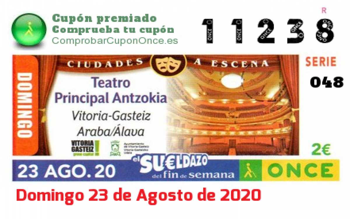 Cupón premiado en este sorteo