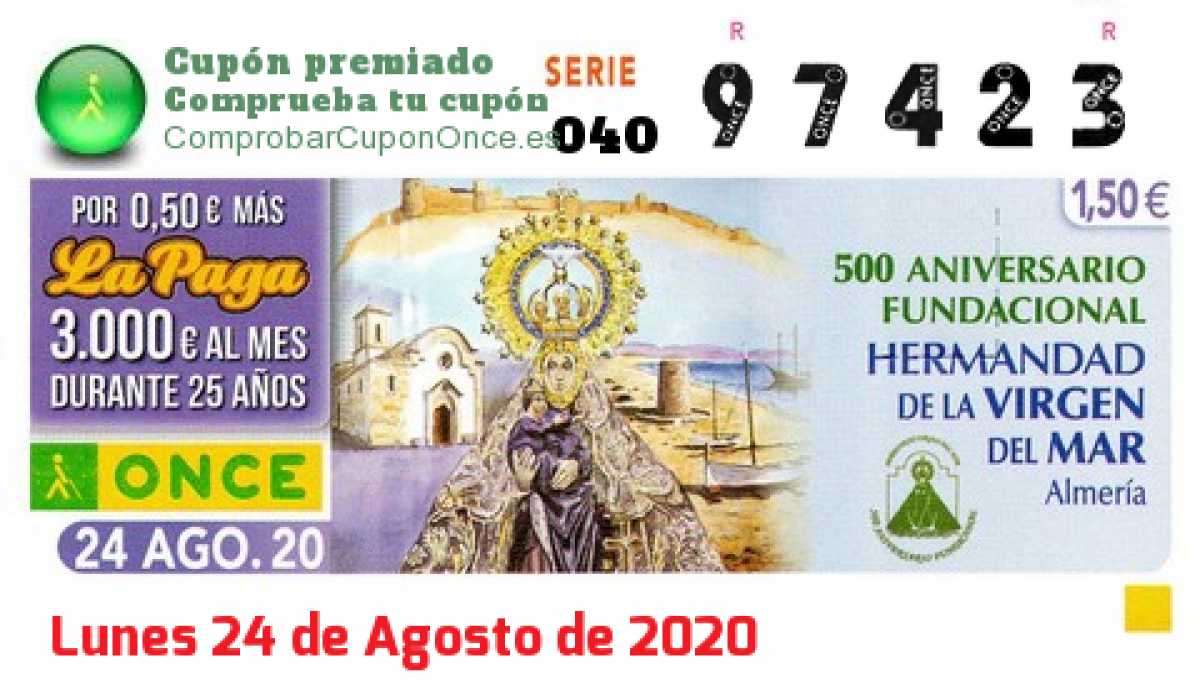 Cupón premiado en este sorteo