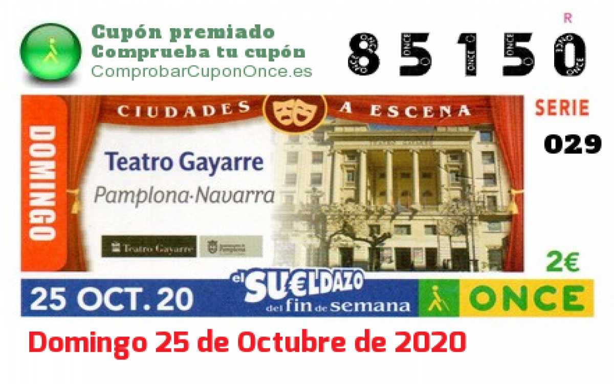 Cupón premiado en este sorteo