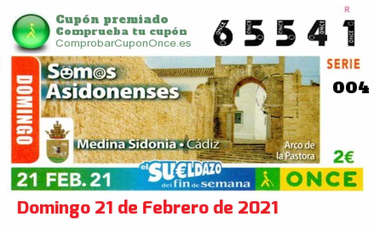 Cupón premiado en este sorteo