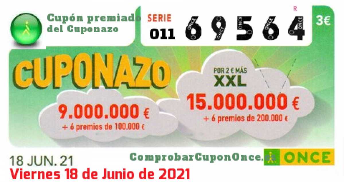 Cupón premiado en este sorteo