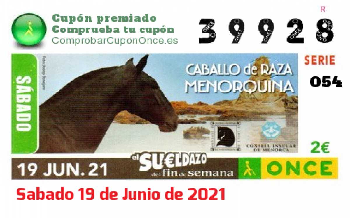 Cupón premiado en este sorteo