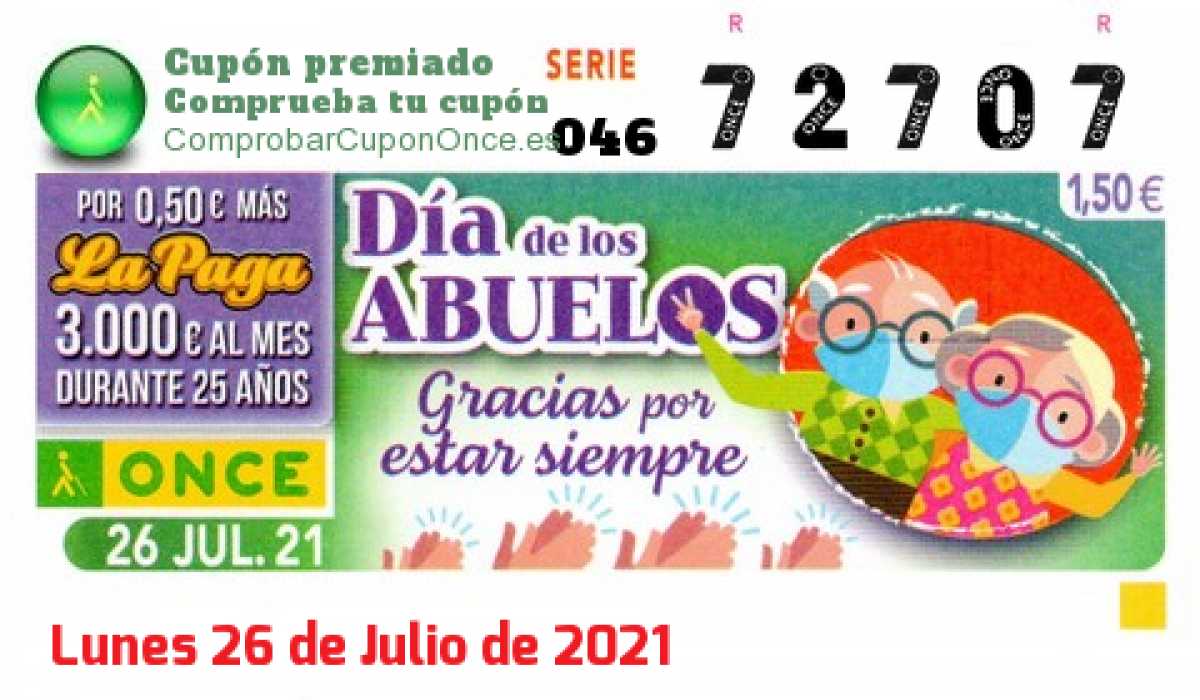 Cupón premiado en este sorteo