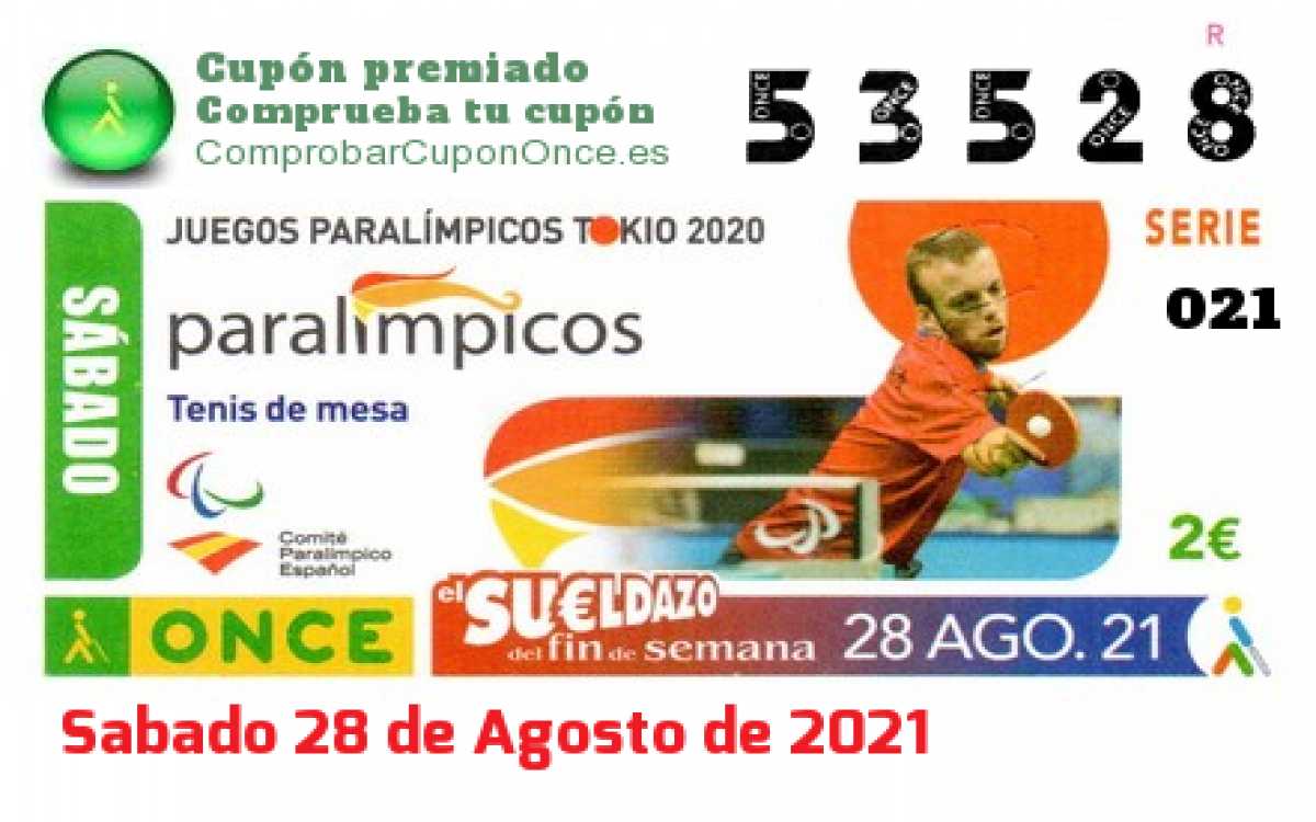 Cupón premiado en este sorteo