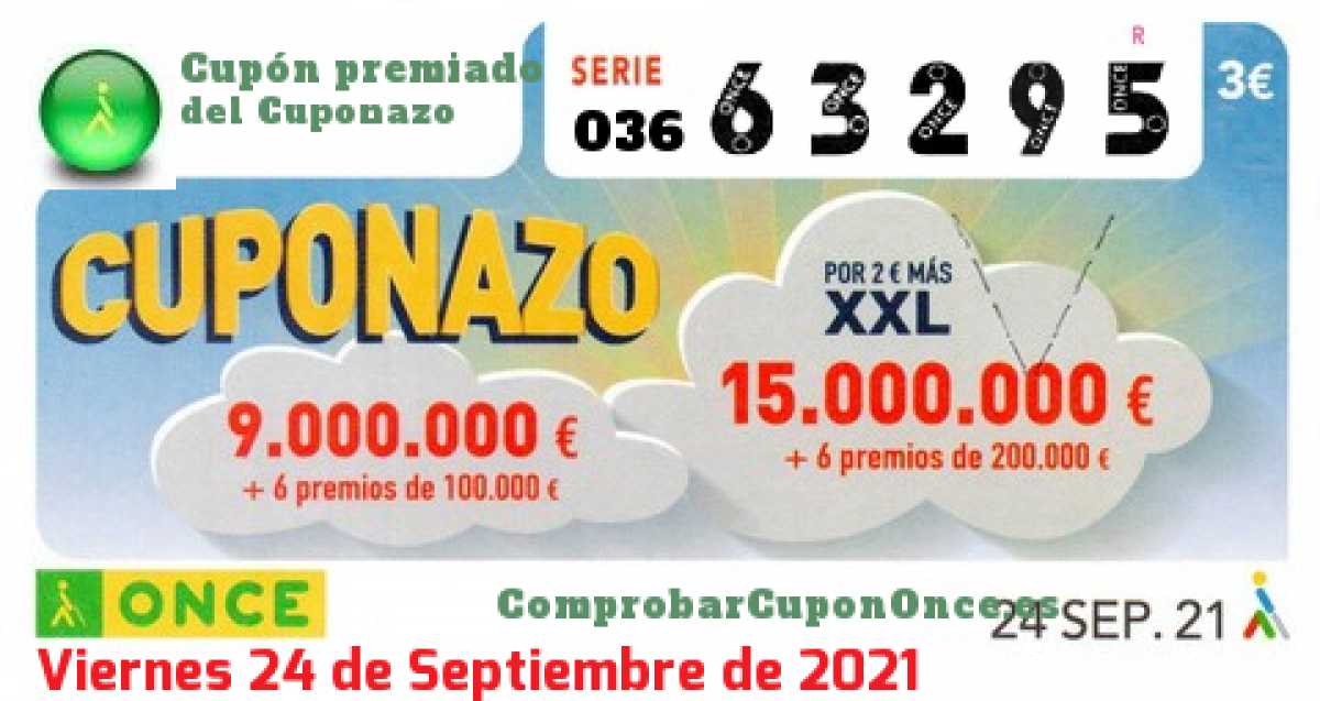 Cupón premiado en este sorteo