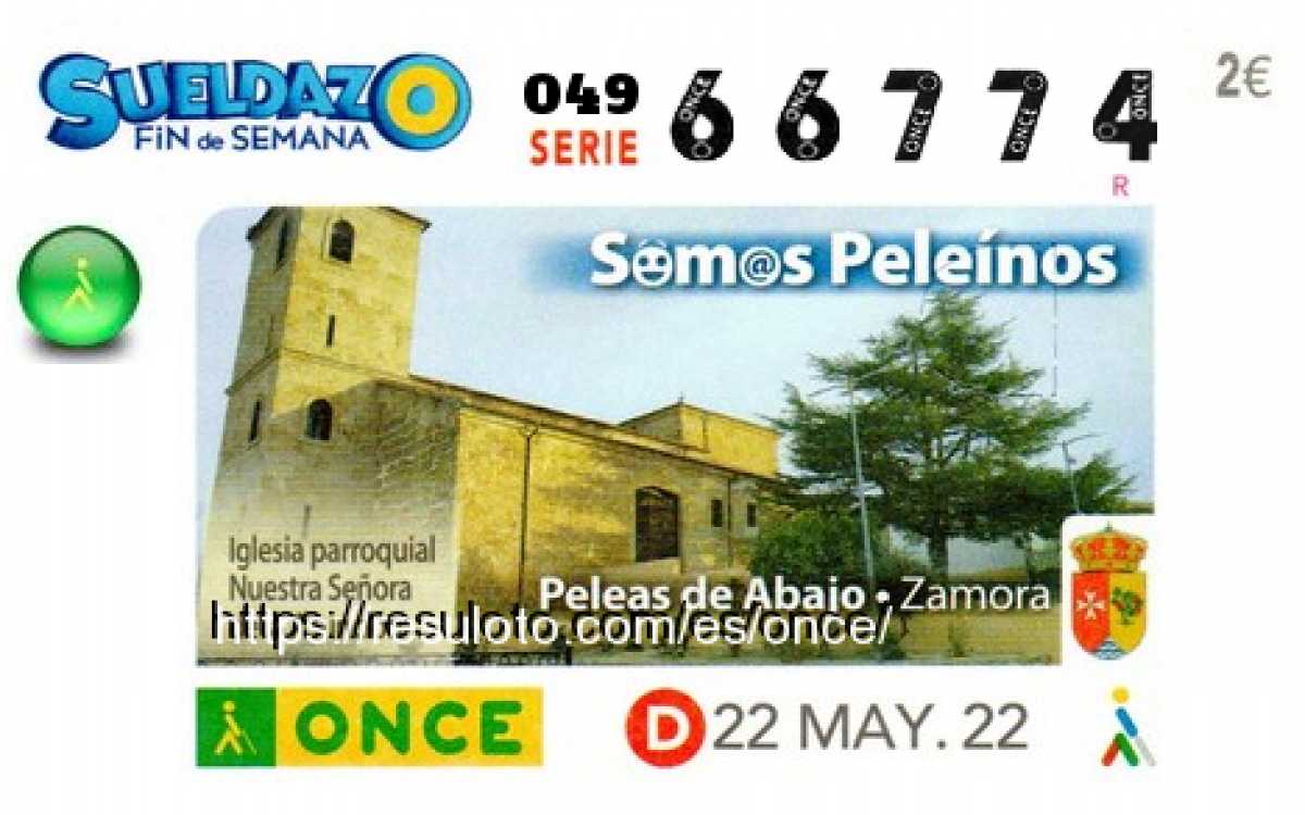 Sueldazo ONCE premiado el Domingo 22/5/2022