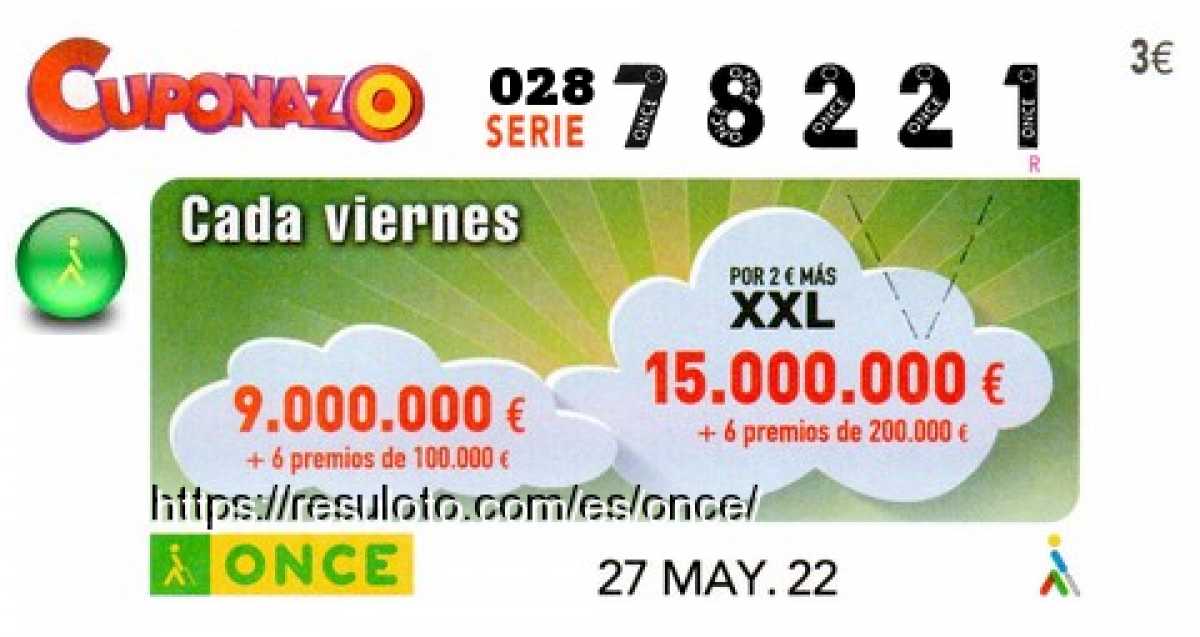 Cupón premiado en este sorteo