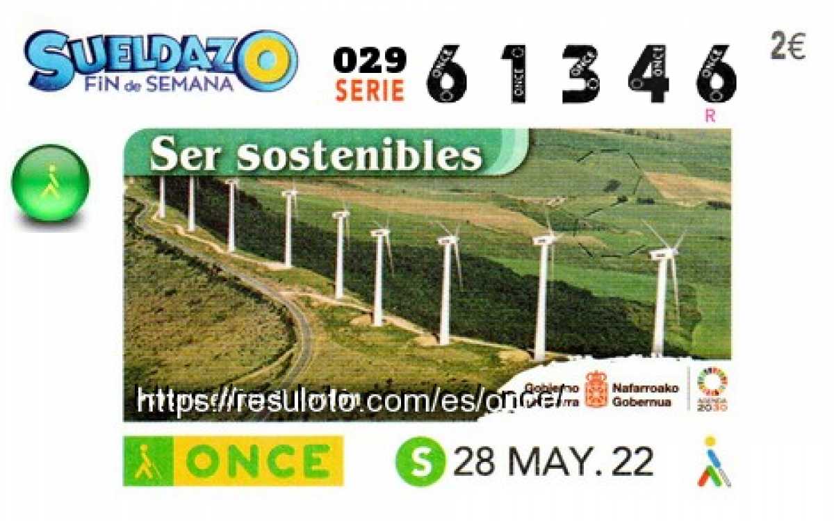 Sueldazo ONCE premiado el Sabado 28/5/2022