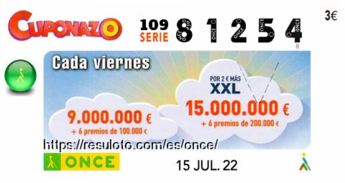 Cupón premiado en este sorteo