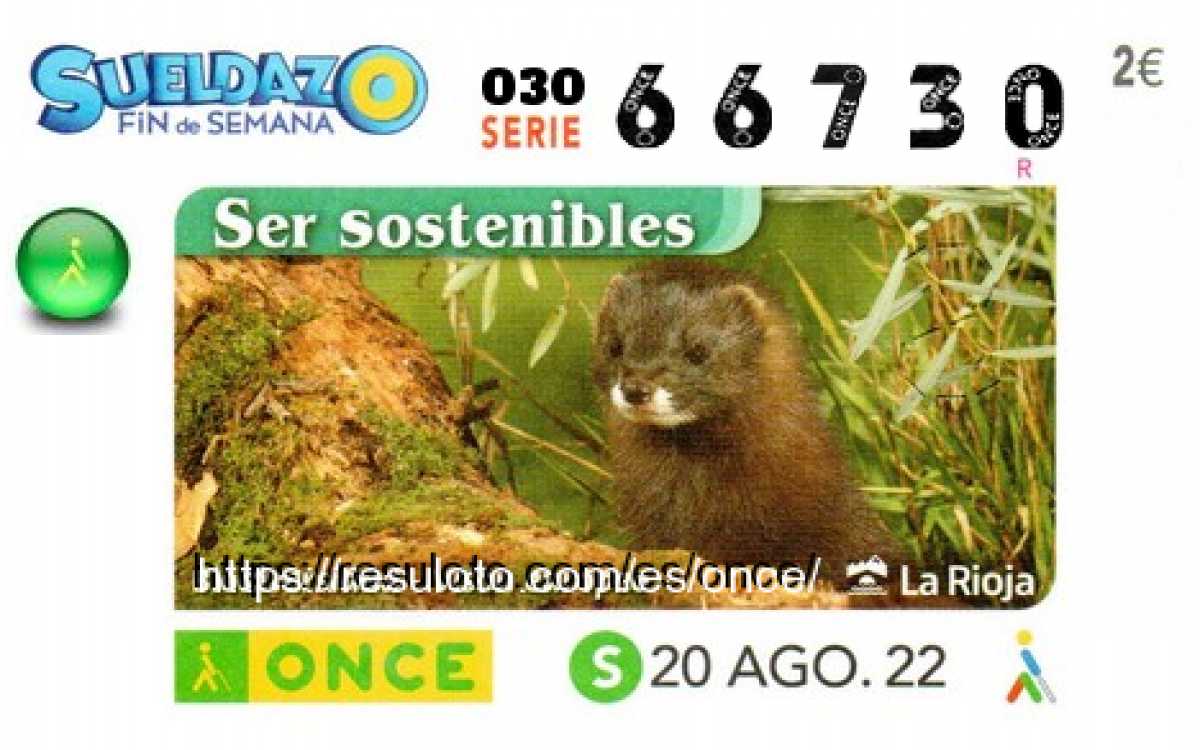 Sueldazo ONCE premiado el Sabado 20/8/2022