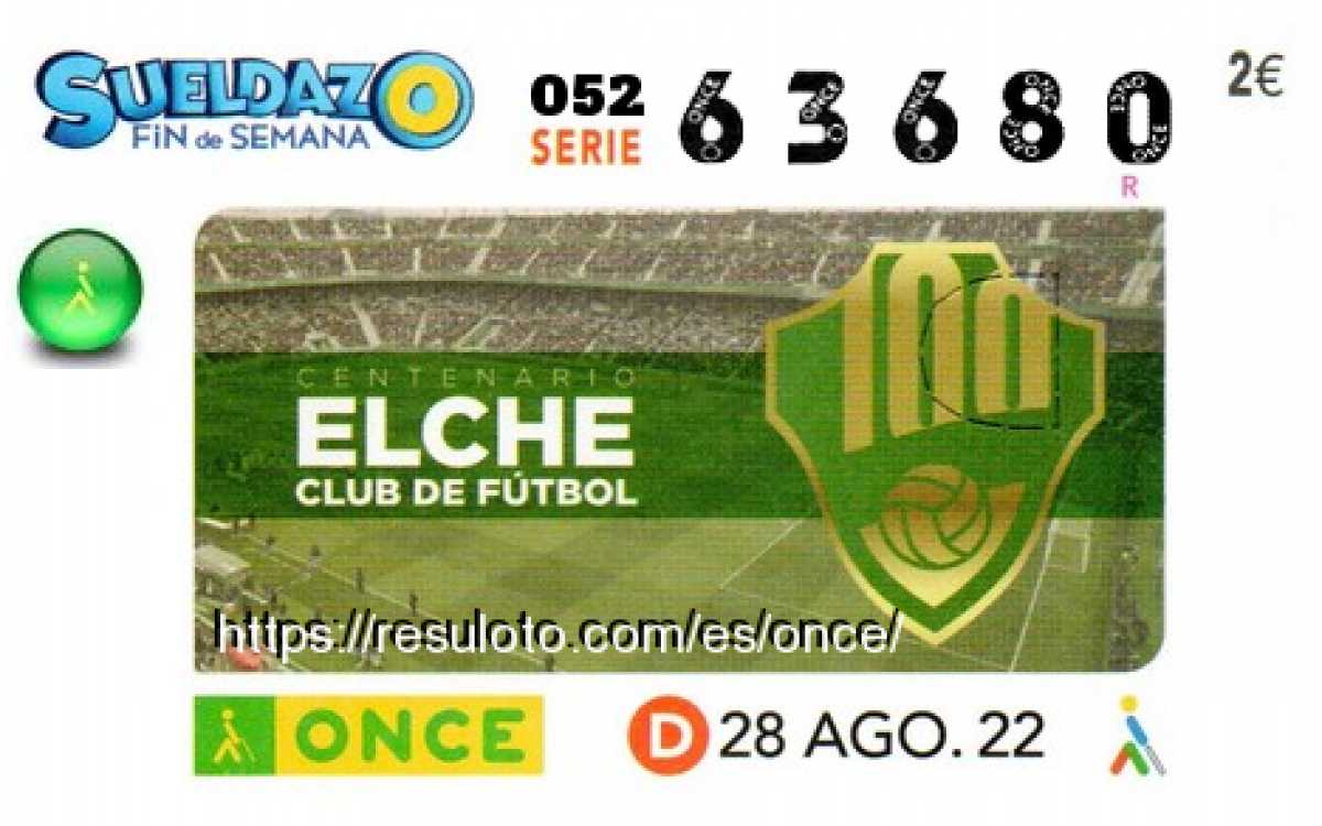 Cupón premiado en este sorteo