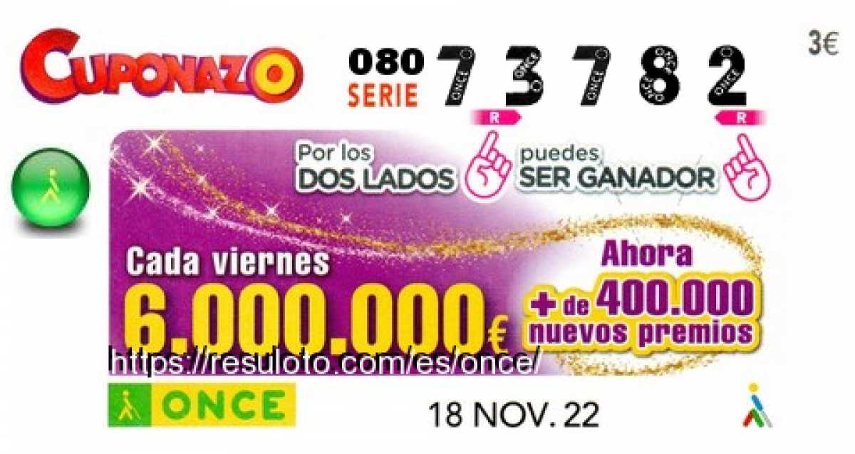 Cupón premiado en este sorteo