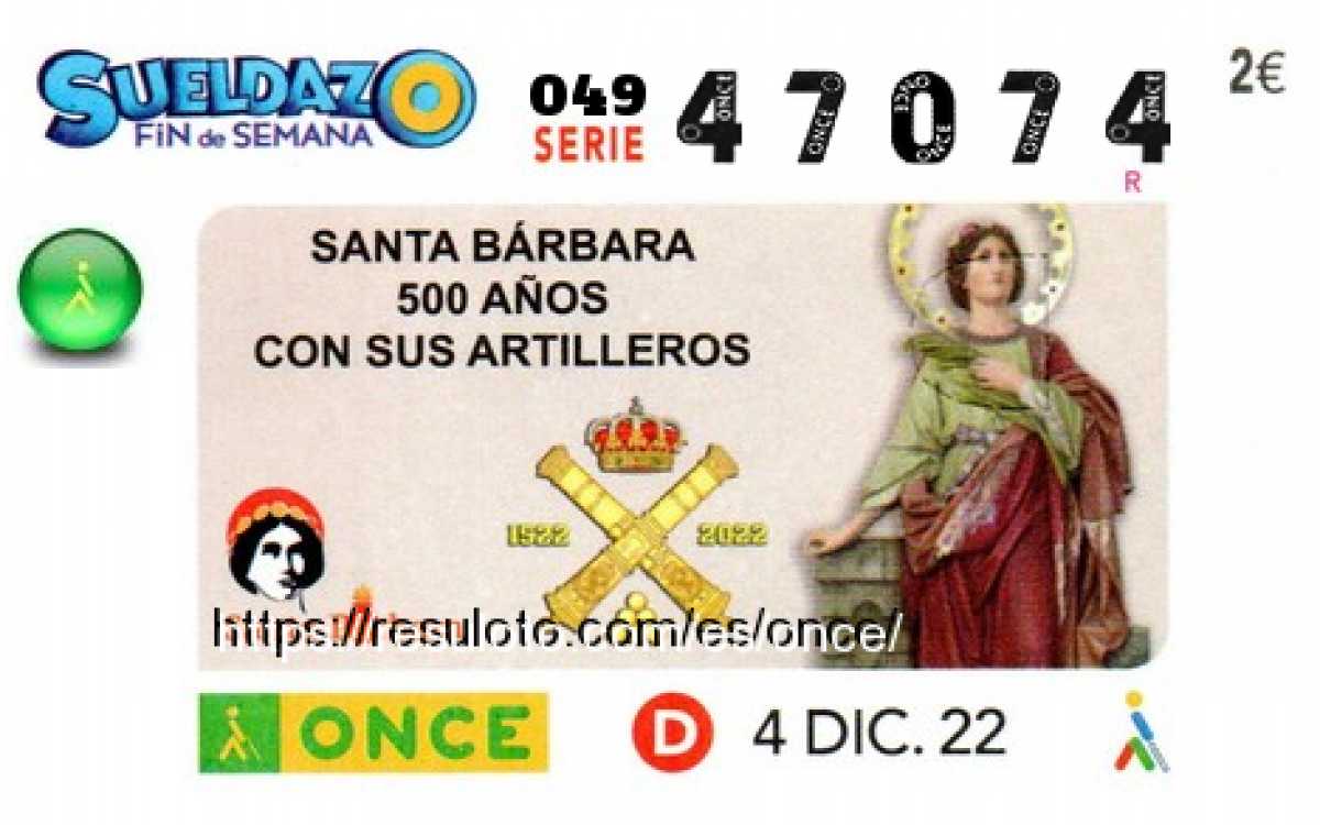 Cupón premiado en este sorteo