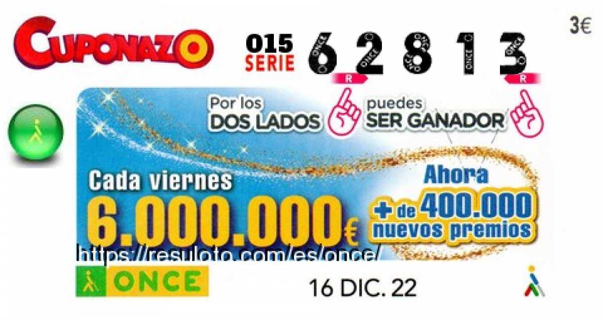 Cupón premiado en este sorteo