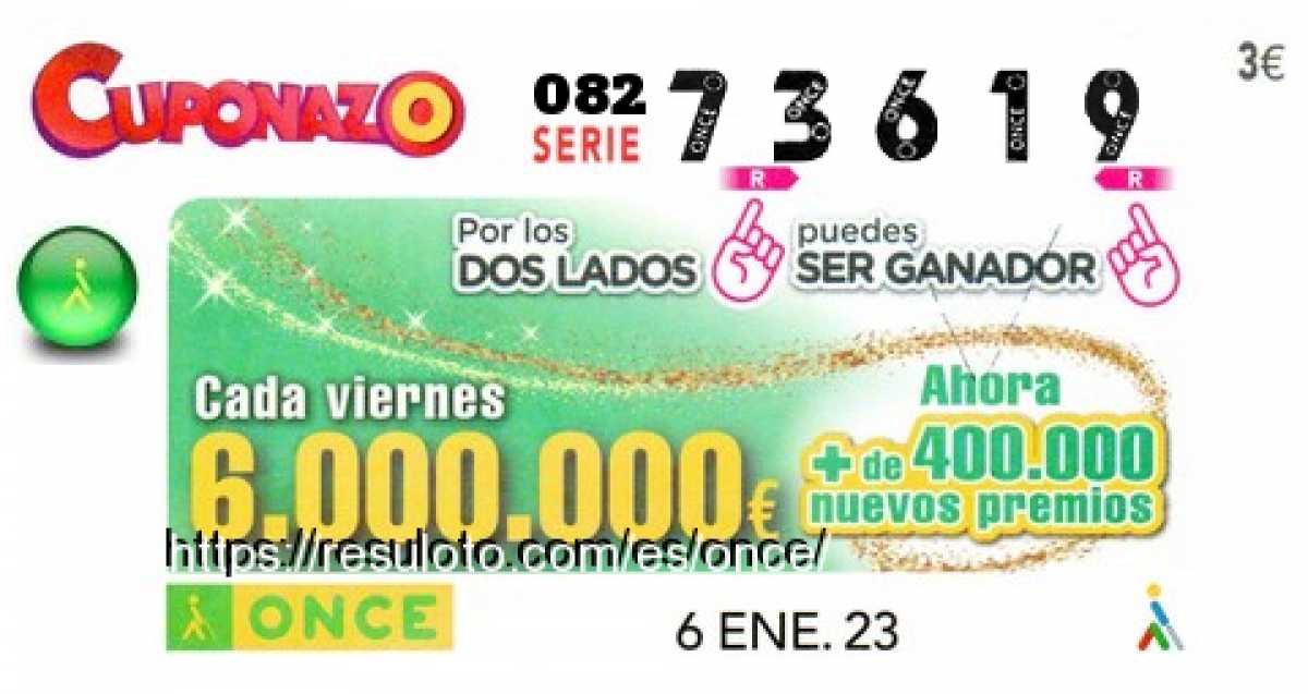 Cupón premiado en este sorteo