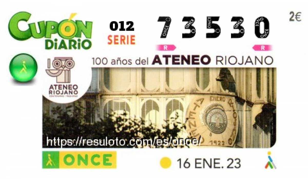 Cupón premiado en este sorteo