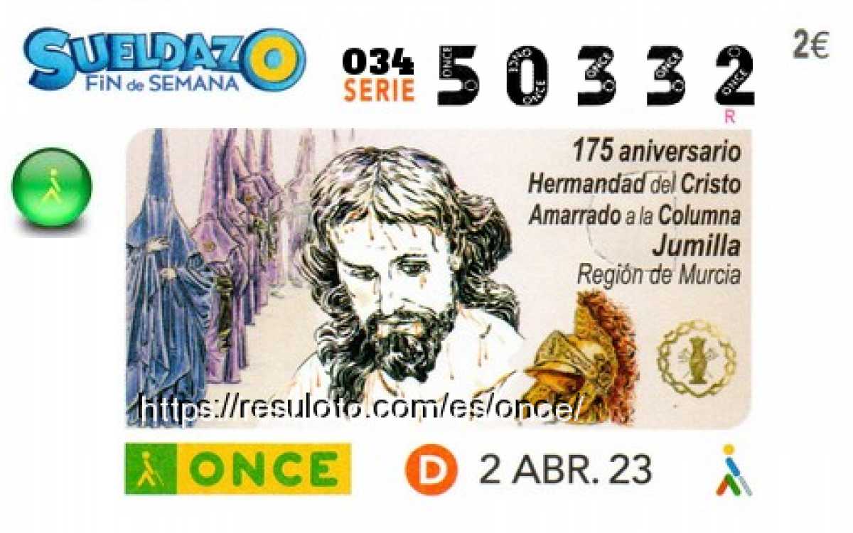 Sueldazo ONCE premiado el Domingo 2/4/2023