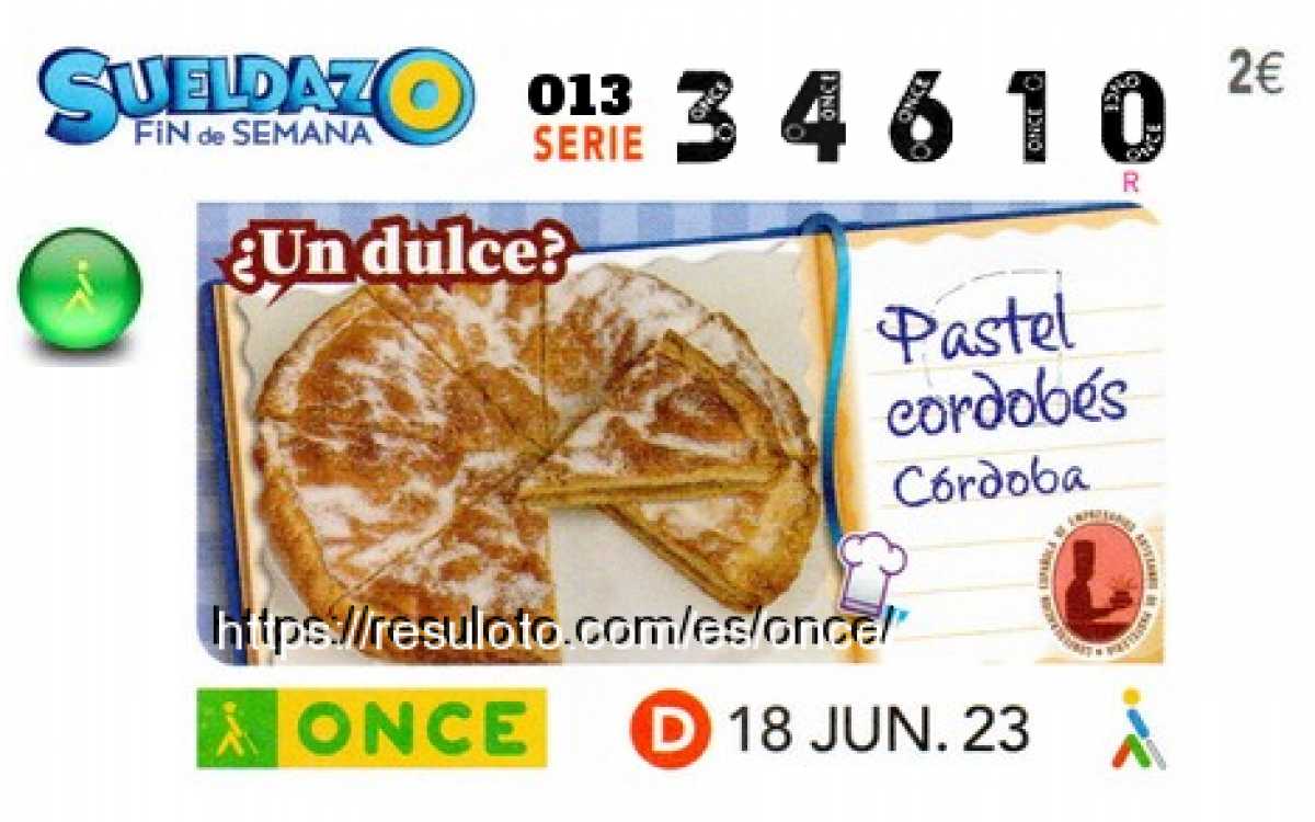 Sueldazo ONCE premiado el Domingo 18/6/2023