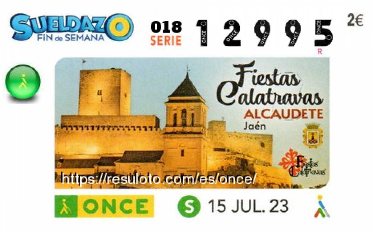 Sueldazo ONCE premiado el Sabado 15/7/2023