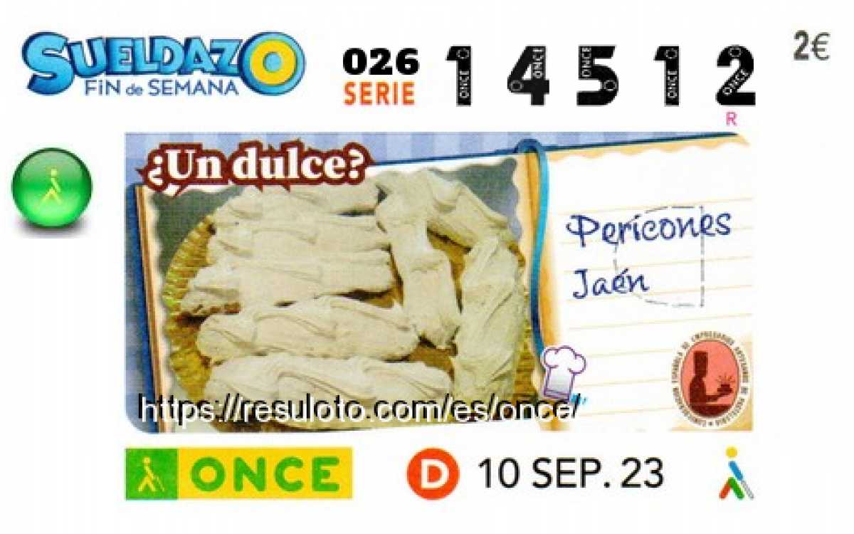 Sueldazo ONCE premiado el Domingo 10/9/2023