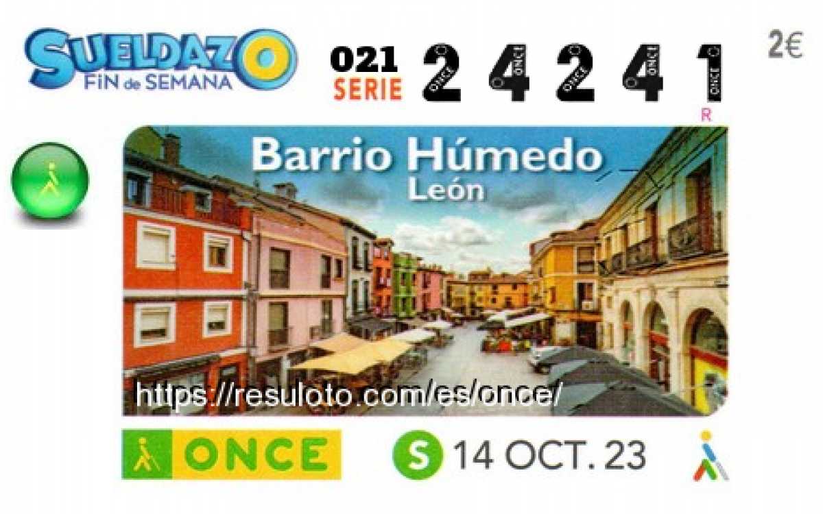 Sueldazo ONCE premiado el Sabado 14/10/2023