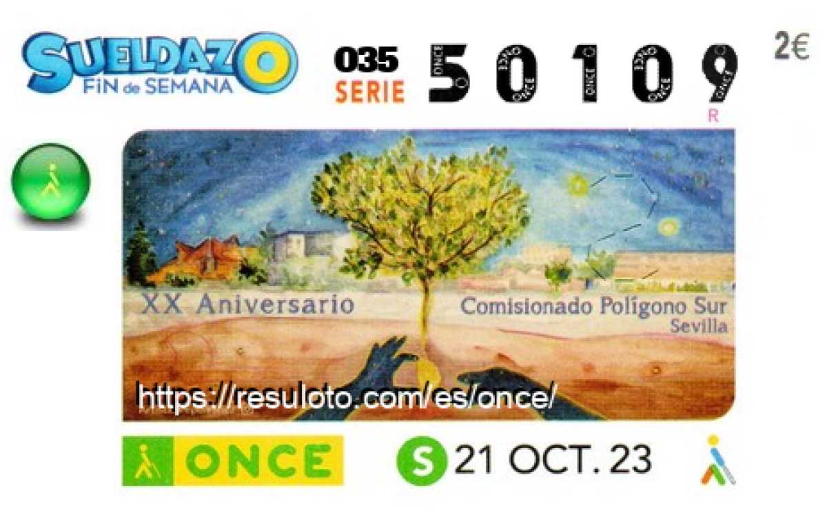 Sueldazo ONCE premiado el Sabado 21/10/2023