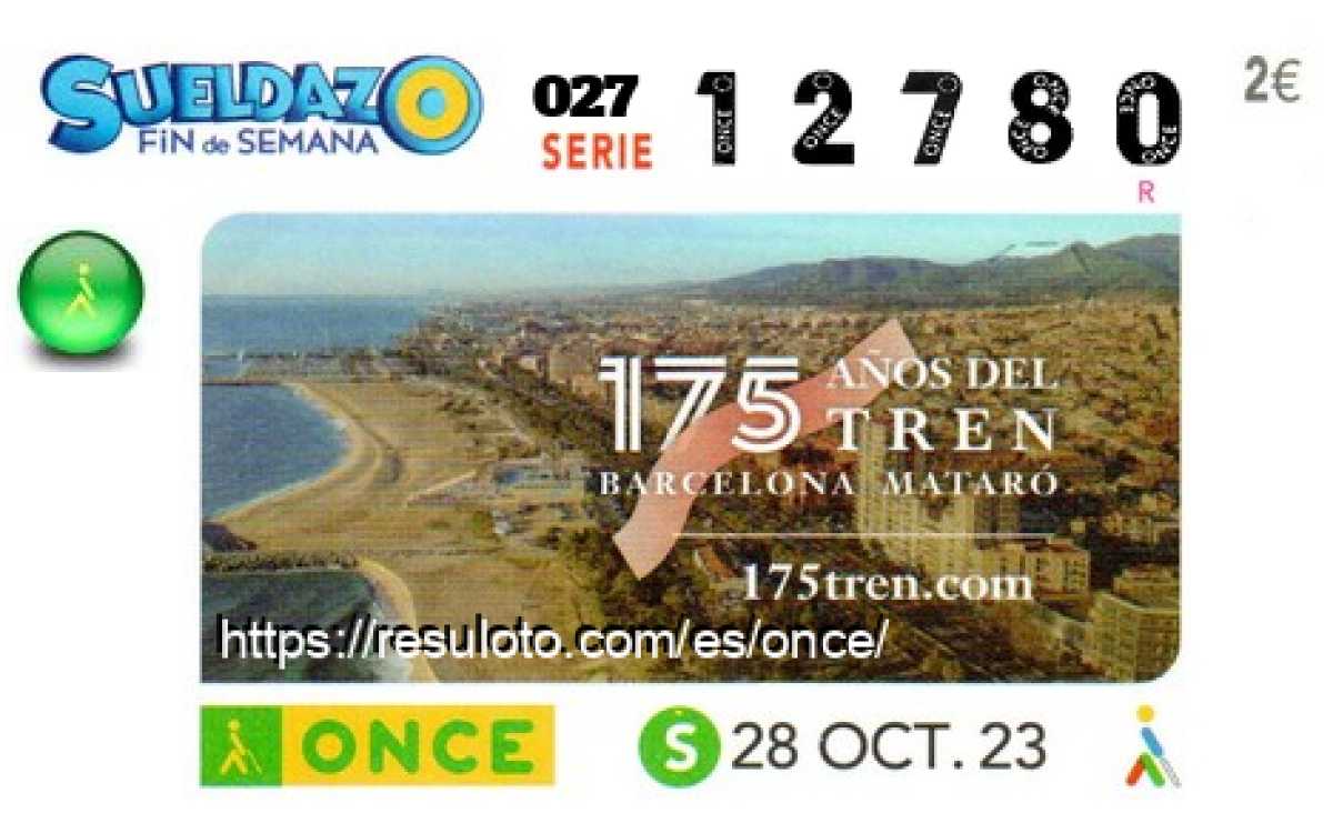 Sueldazo ONCE premiado el Sabado 28/10/2023