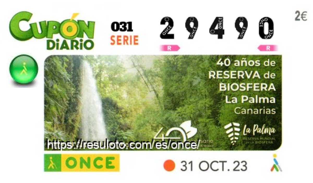 Cupón premiado en este sorteo