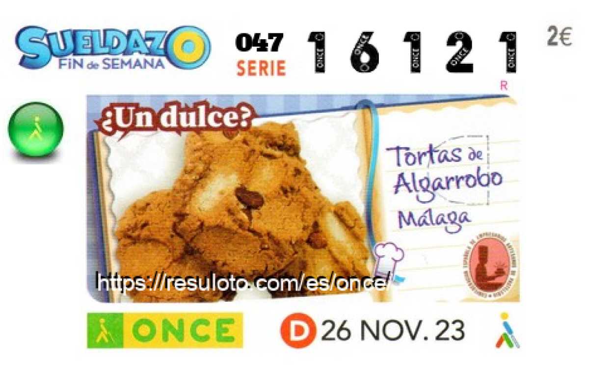 Sueldazo ONCE premiado el Domingo 26/11/2023