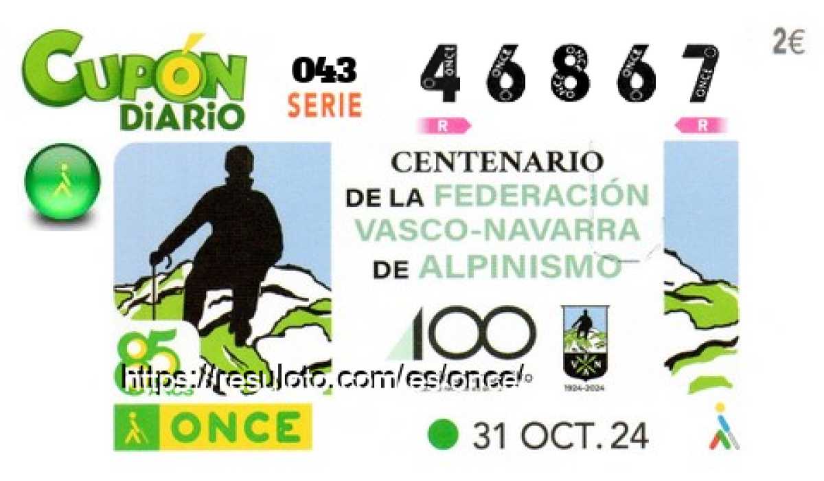 Cupón premiado en este sorteo