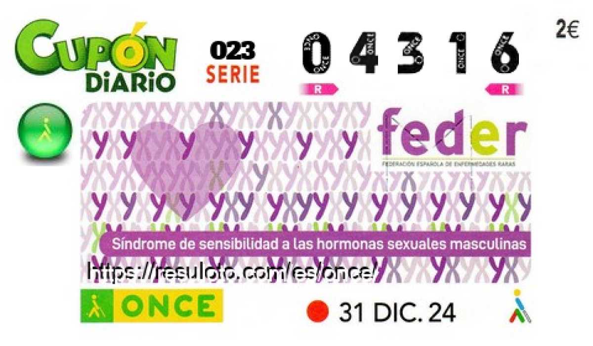 Cupón premiado en este sorteo
