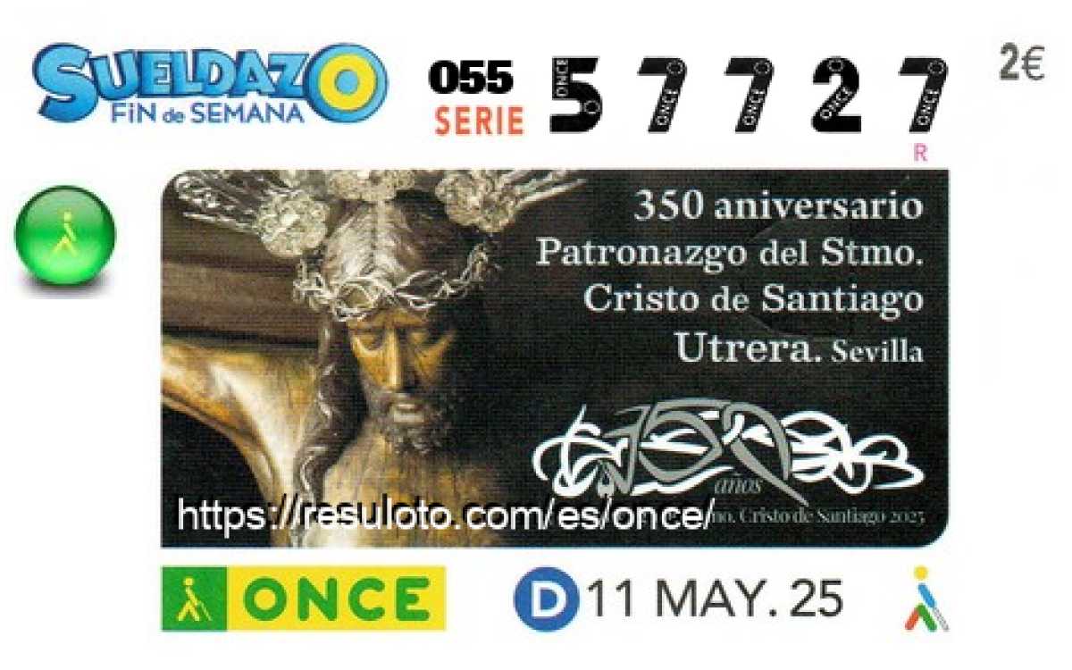 Sueldazo ONCE premiado el Domingo 11/5/2025