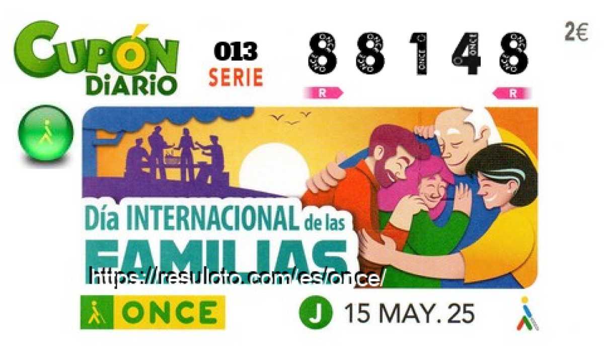 Cupón premiado en este sorteo