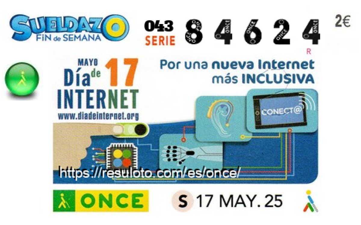 Sueldazo ONCE premiado el Sabado 17/5/2025